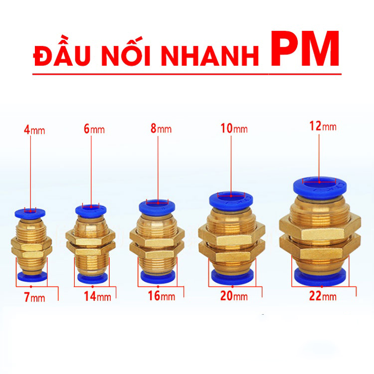 1659584107 Nối khí nén, phun sương PM4, PM6, PM8, PM10, PM12