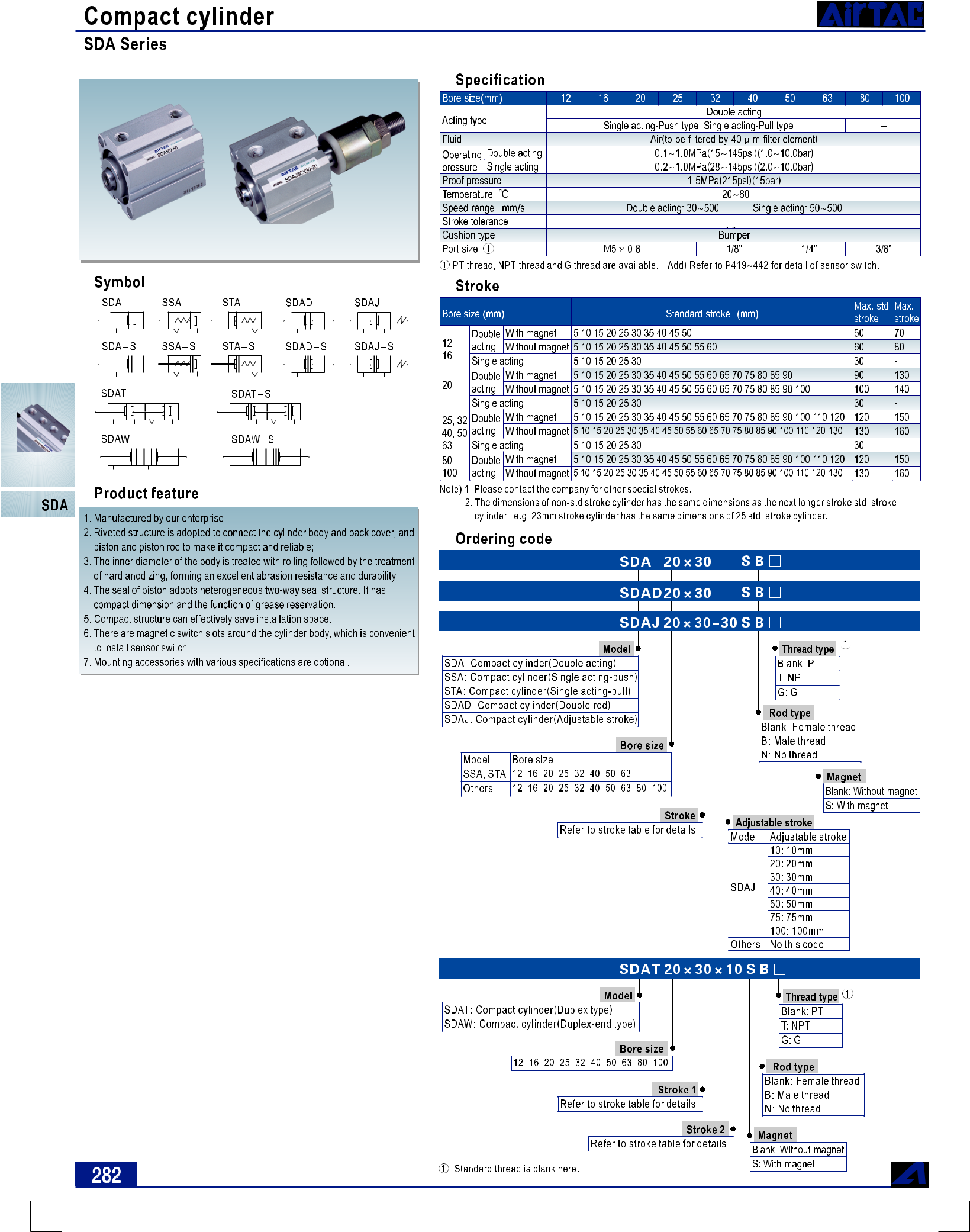 Xi lanh compact AIRTAC SDA series