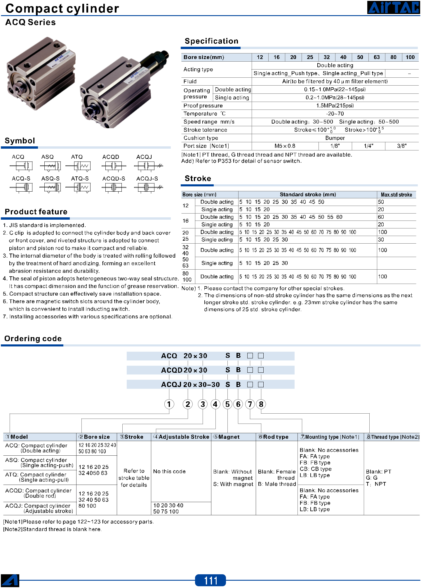 Xi lanh ACQ50 series